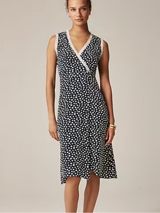 J. Crew Dresses & Skirts - Rouje X J.Crew Rencard Wrap Dress Navy Polka Dot size 2 NWT